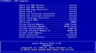 DTK PPM-3333P (Carte-mere Clone IBM PC/AT)