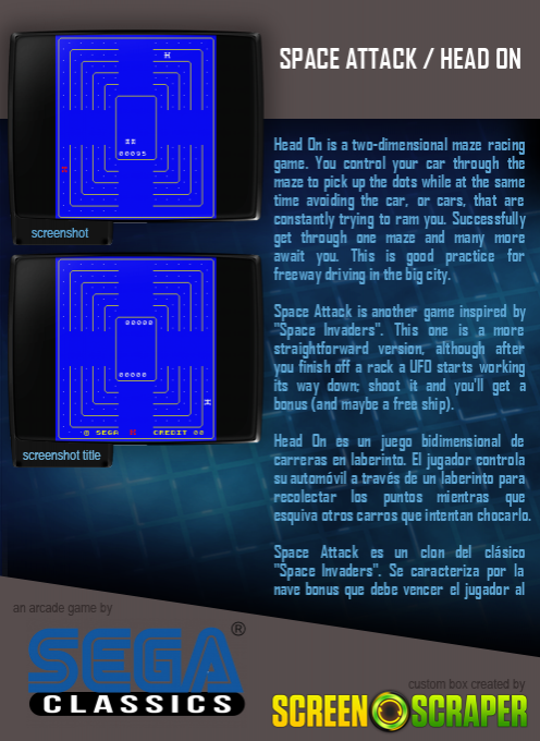Space Attack / Head On dos