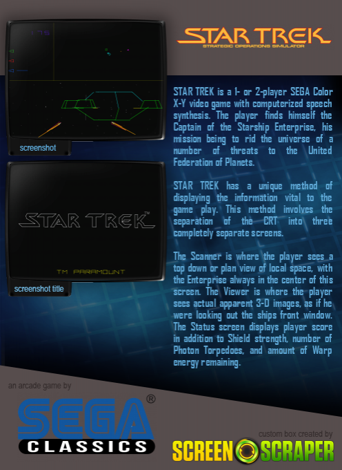 Star Trek - Strategic Operations Simulator - Dos
