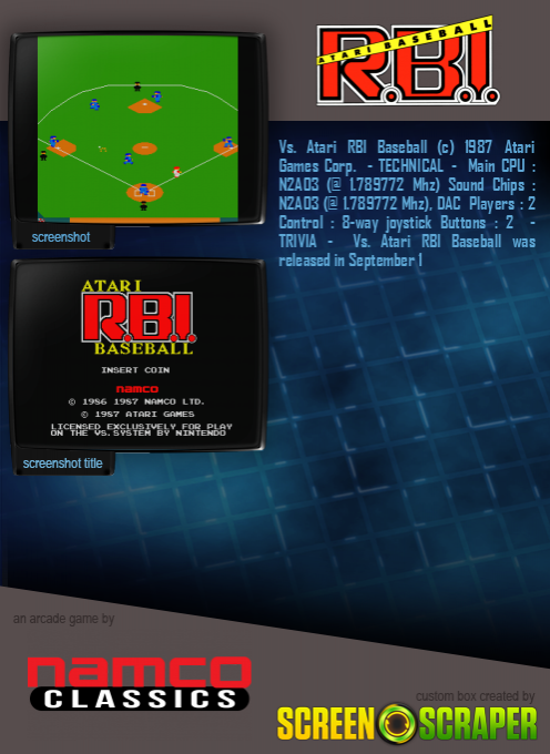 Vs. Atari R.b.i. Baseball dos