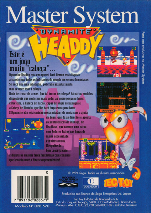Dynamite Headdy - Dos