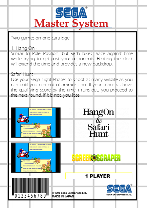 Hang-On & Safari Hunt - Dos