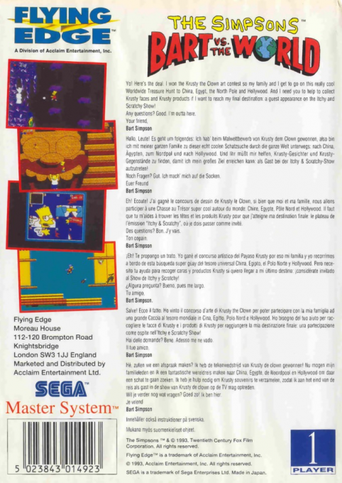 The Simpsons - Bart Vs The World - Dos