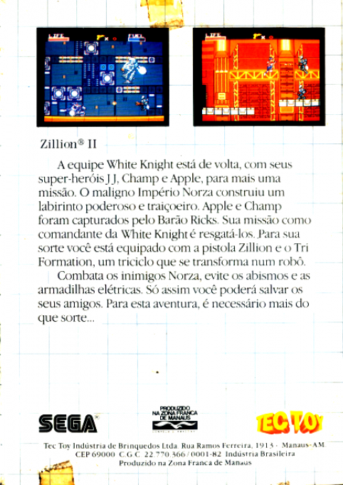 Zillion II : The Tri Formation - Dos