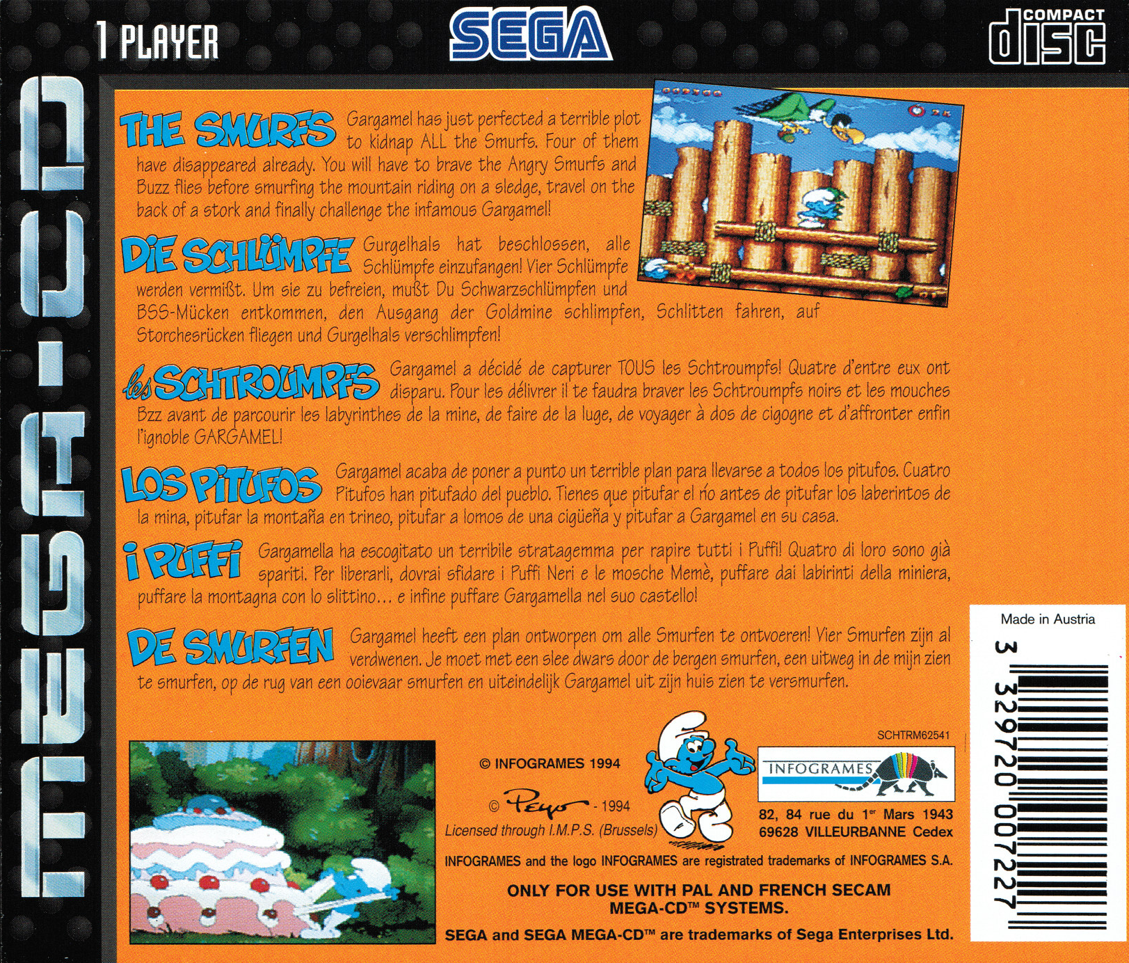 Les Schtroumpfs - Dos