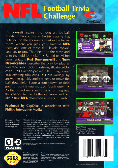 NFL Football Trivia Challenge - Dos