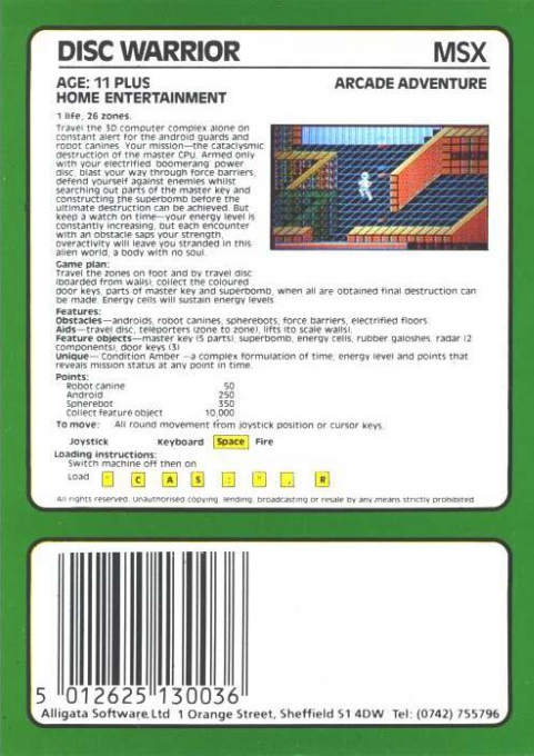 Disc Warrior - Dos