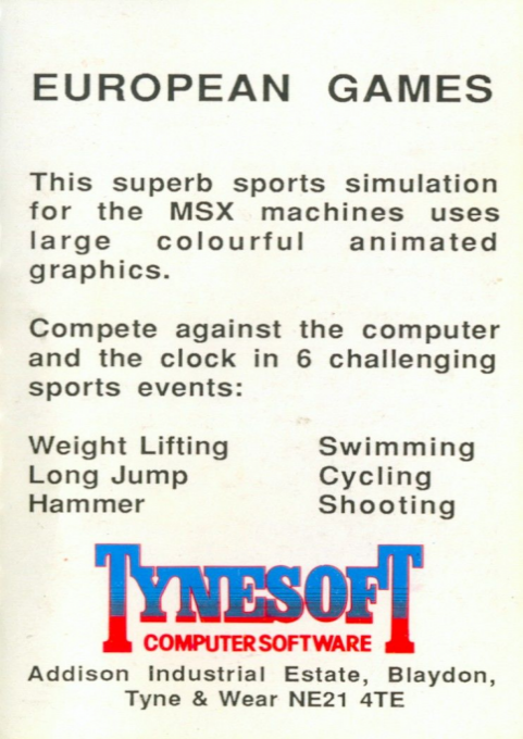 European Games - Dos