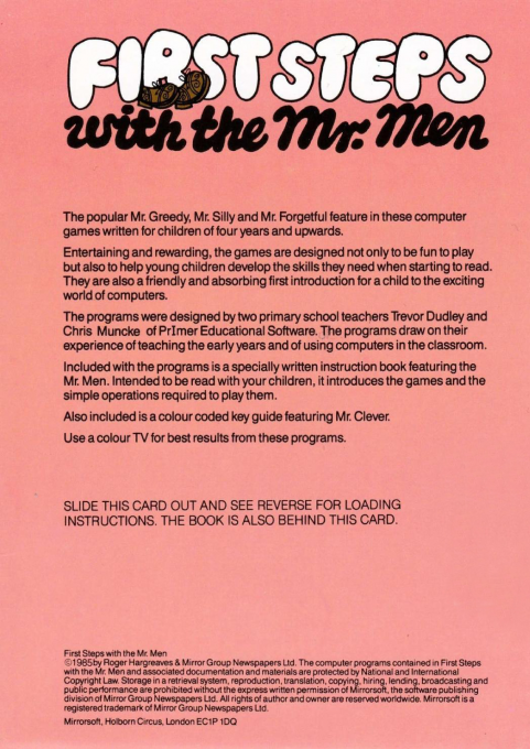 First Steps With The Mr. Men - Dos