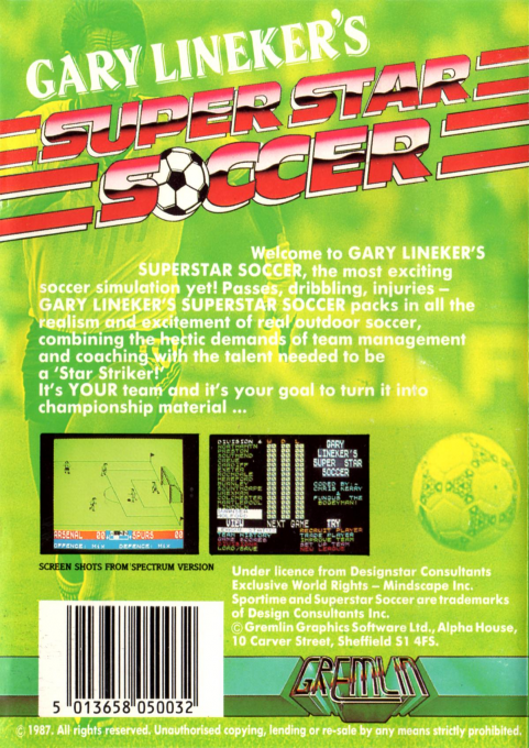 Gary Lineker's SuperStar Soccer - Dos