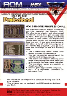 Hole In One Professional - Dos