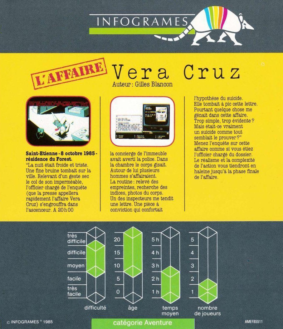 L'affaire Vera Cruz - Dos