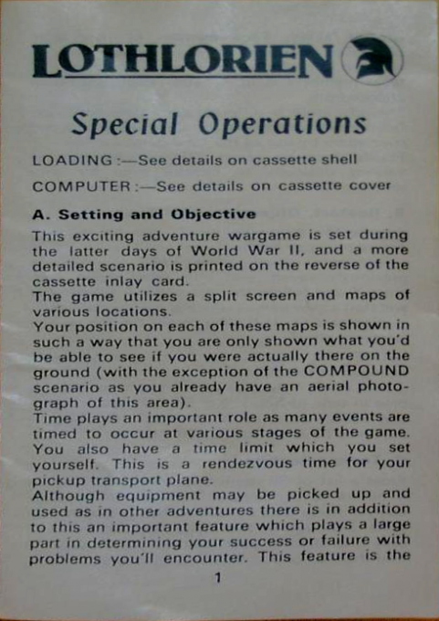 Special Operations dos