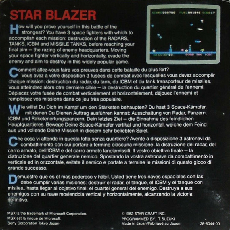 Star Blazer - Dos