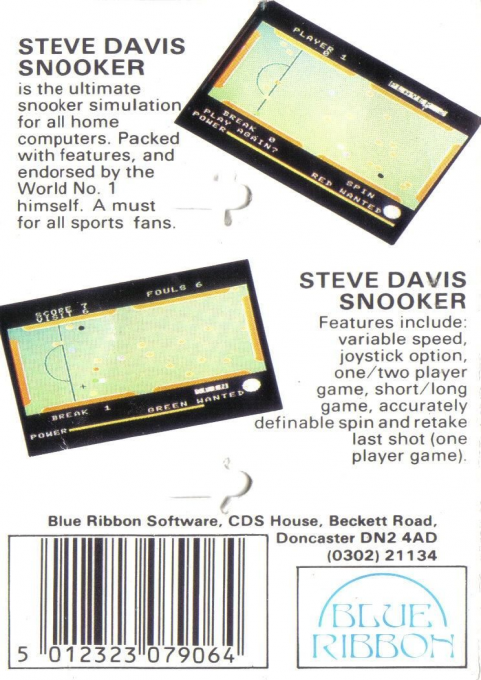 Steve Davis Snooker - Dos