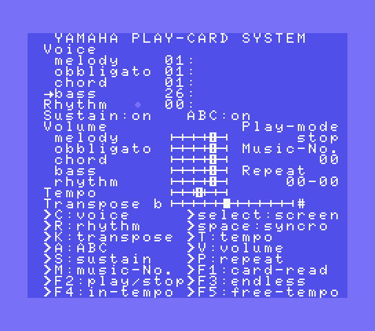Yamaha Play Card System