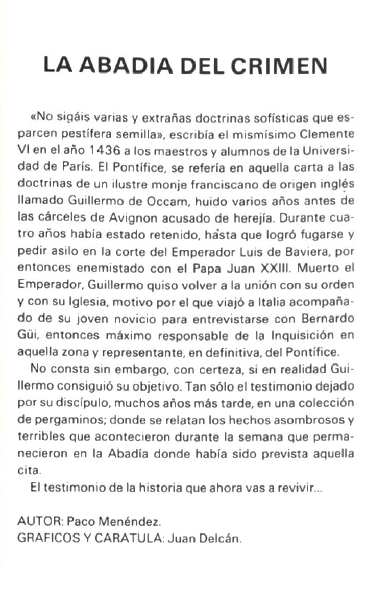 La Abadia Del Crimen - Dos