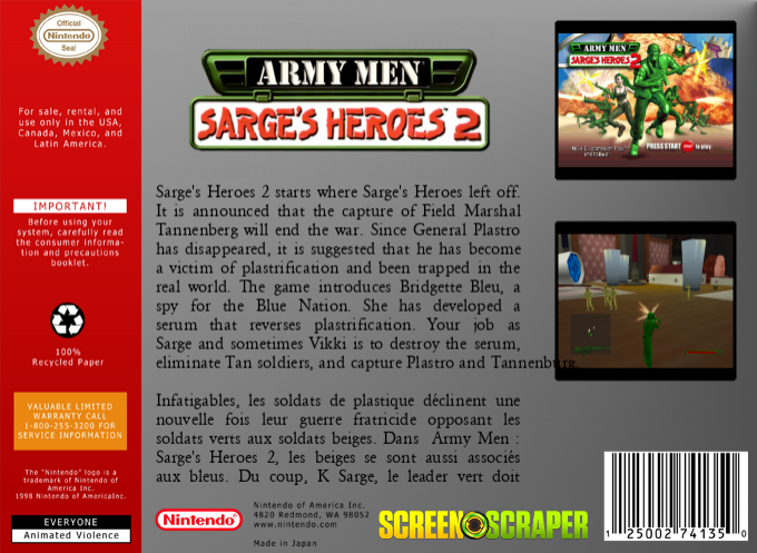 Army Men : Sarge's Heroes - Dos