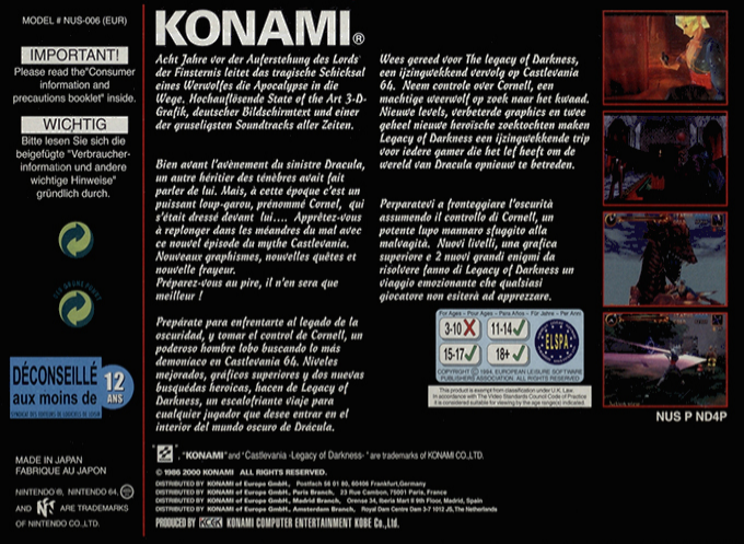 Castlevania : Legacy of Darkness - Dos