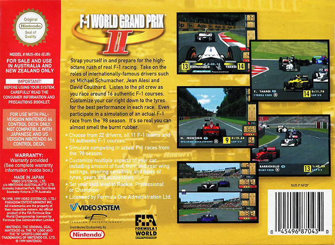 F-1 World Grand Prix 2 - Dos