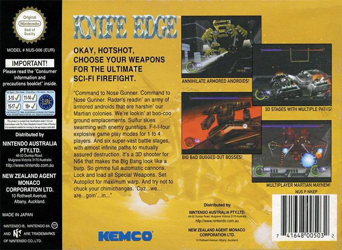 Knife Edge - Nose Gunner - Dos