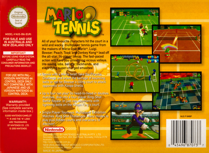 Mario Tennis 64 - Dos