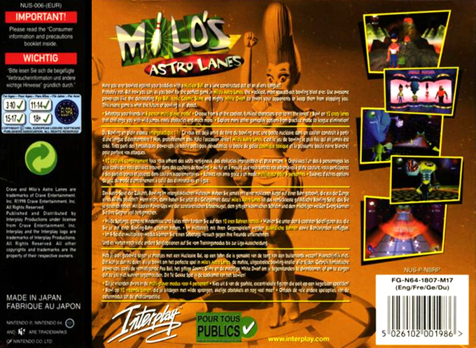 Milo's Astro Lanes - Dos