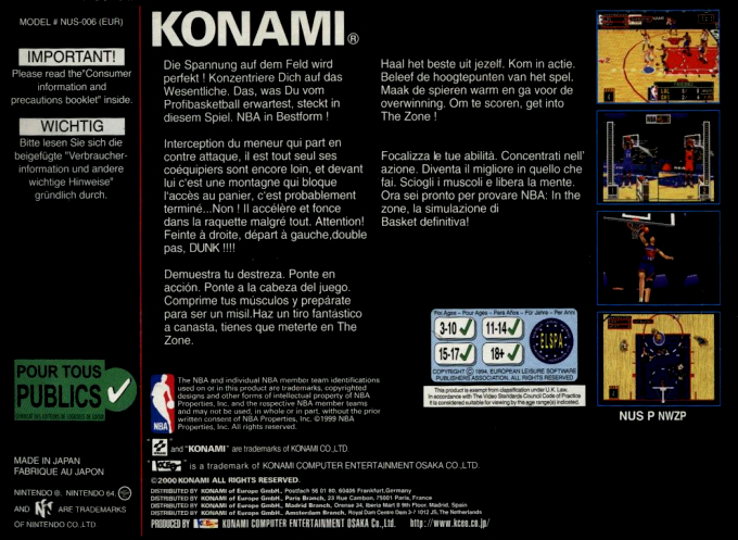 NBA In The Zone 2000 - Dos