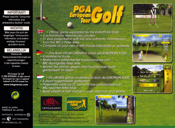 PGA European Tour - Dos