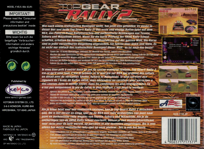 Top Gear Rally 2 - Dos