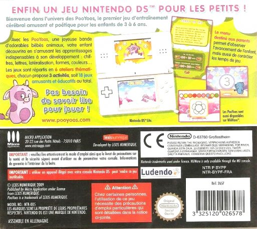 Au Pays Des Pooyoos - Activités D'eveil - Dos