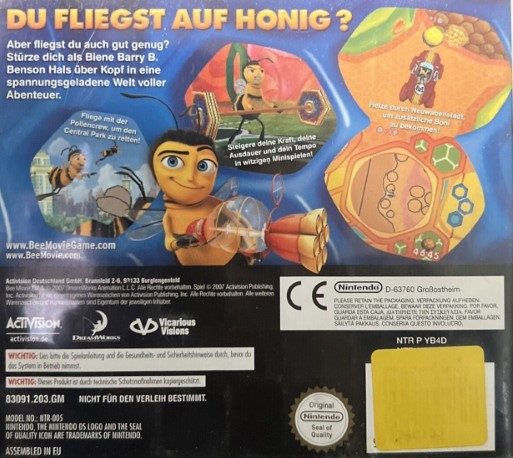 Bee Movie - Le Jeu - Dos