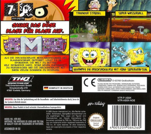 Bob l'Eponge : Super Vengeur - Dos