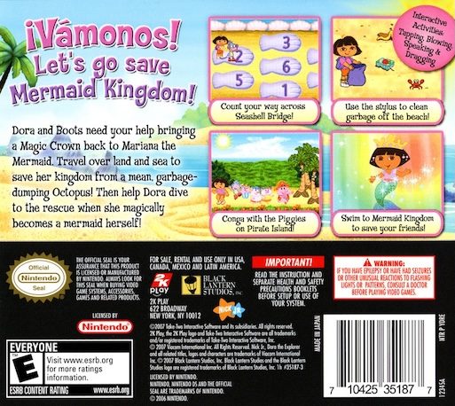 Dora L'Exploratrice - Dora Sauve Les Sirènes dos