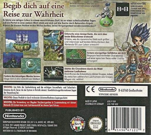 Dragon Quest VI : Le Royaume des Songes - Dos