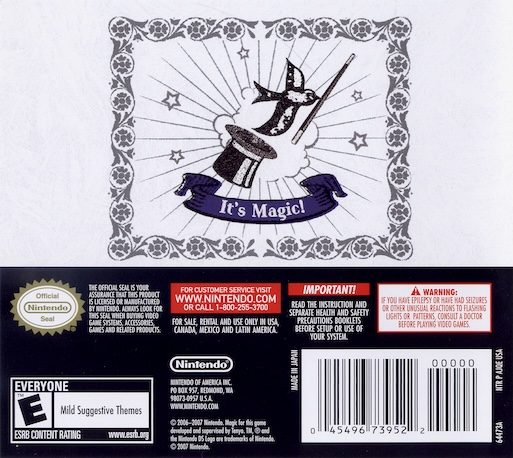 Faites de la Magie - Utilisez votre console pour impressionner votre public ! dos