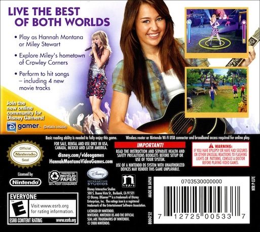 Hannah Montana : Le Film - Dos