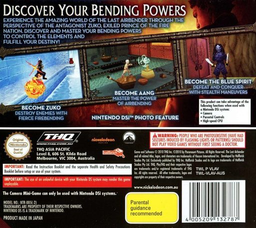 Le Dernier Maître de l'Air - Dos