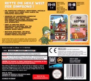 Les Simpson : Le Jeu - Dos