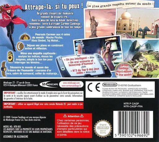 Mais Ou Se Cache Carmen Sandiego ? Mystere Au Bout Du Monde dos