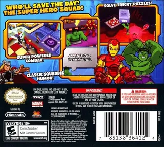 Marvel Super Hero Squad : Le Gant De L'infini - Dos