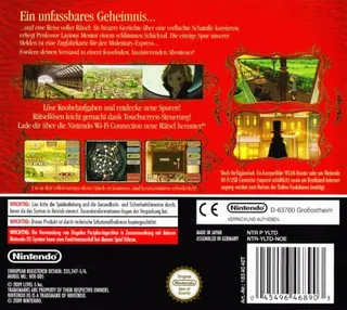 Professeur Layton et la Boite de Pandore dos