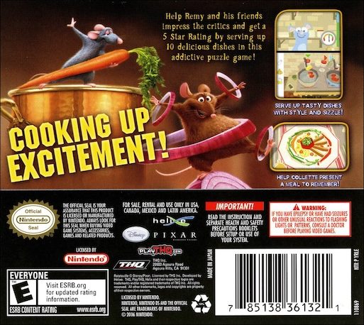 Ratatouille : Cuisine En Delire dos