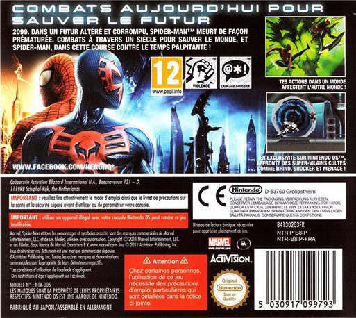 Spider-Man : Aux Frontières du Temps dos