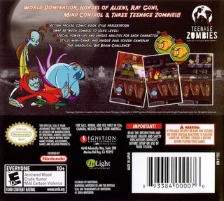 Teenage Zombies : L'Invasion des Cerveaux Extra-Terrestres ! - Dos
