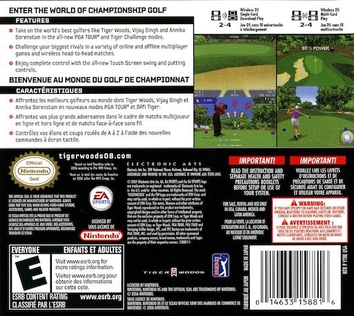 Tiger Woods Pga Tour 08 dos