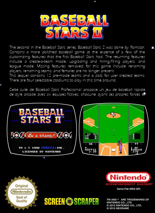 Baseball Stars II - Dos