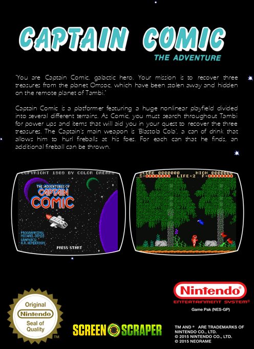 Captain Comic : The Adventure - Dos