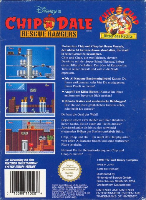 Chip 'N Dale : Rescue Rangers - Dos