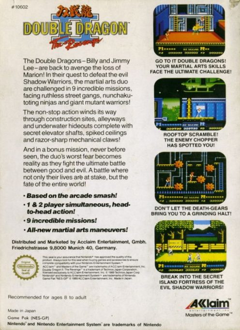 Double Dragon II : The Revenge - Dos